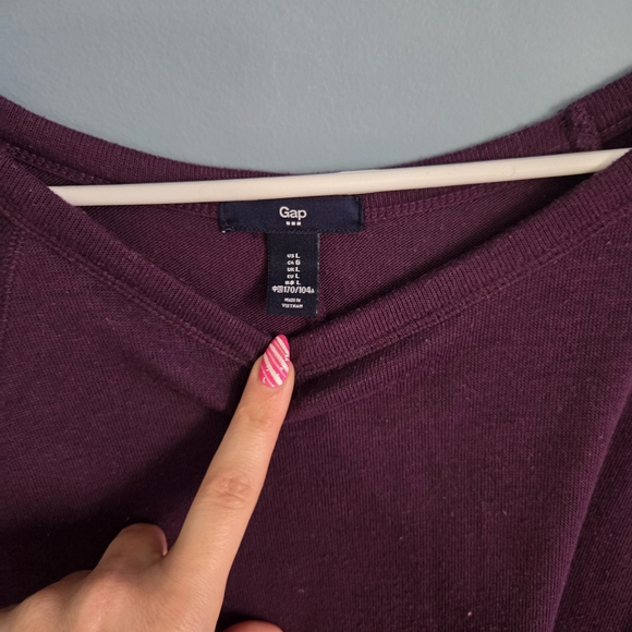 GAP Rich Purple Long Sleeve Tee - Picture 5 of 6